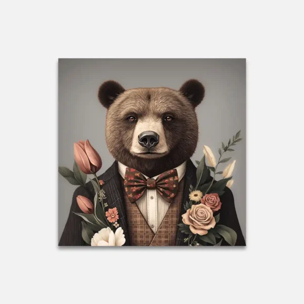 Floral - Dressed Deer Canvas Art