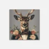 Floral - Dressed Deer Canvas Art