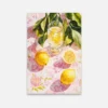 Lemon Water Glass Still Life Canvas Art