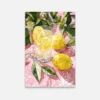 Lemon Water Glass Still Life Canvas Art