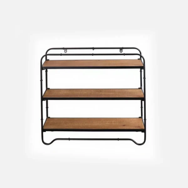 Iron And Wood Storage Rack
