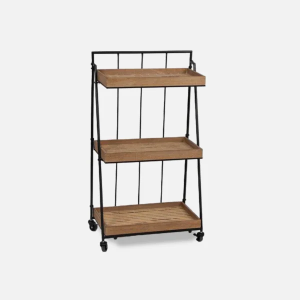 3-Tier Rolling Shelf