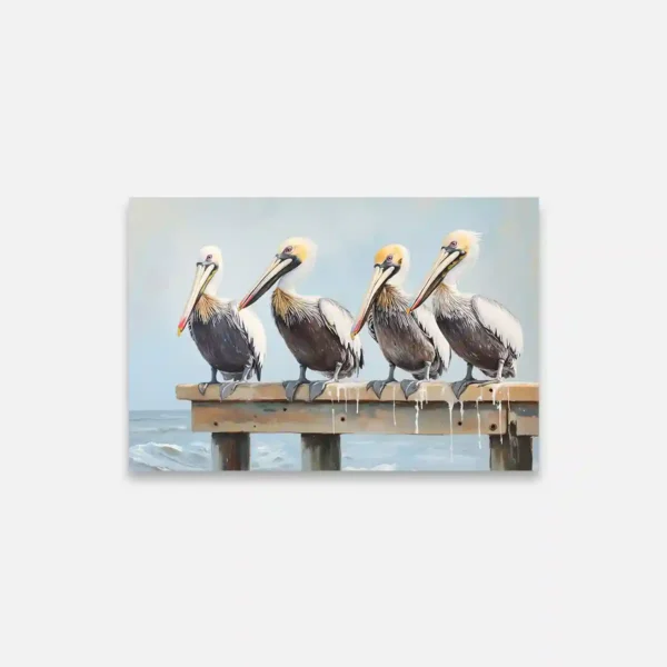 pelican-1 Coastal Pelican Canvas Art