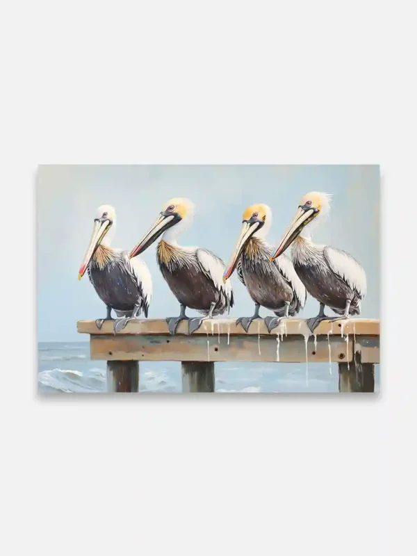 Coastal Pelican Canvas Art