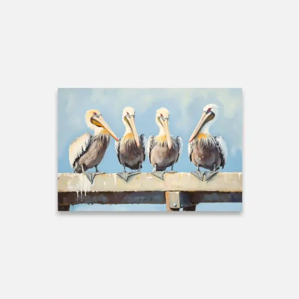 pelican-2 Coastal Pelican Canvas Art