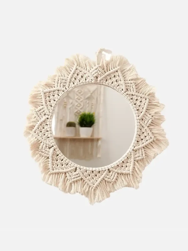 Bohemian Macrame Fringe Mirror