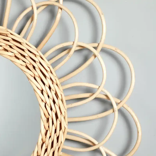 Boho Rattan Sunflower Mirror