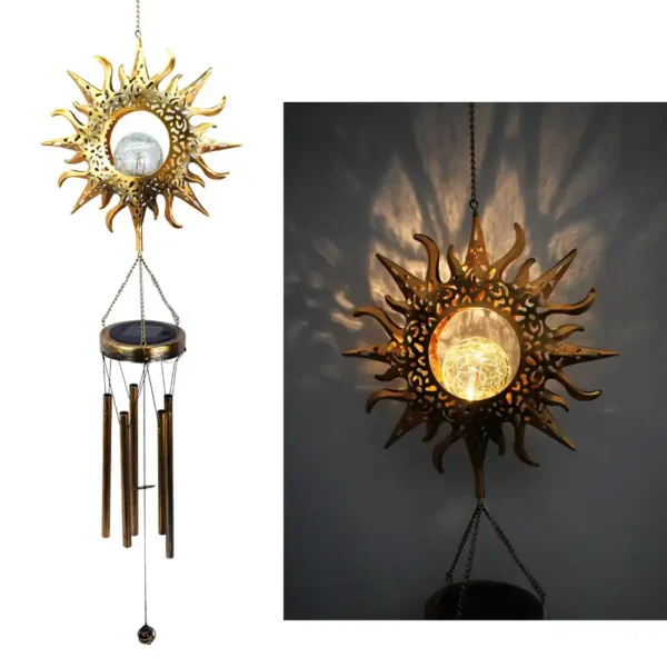 Solar - Powered Star Wind Chime
