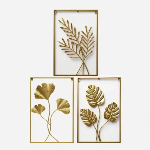 Gold Metal Wall Decor Set