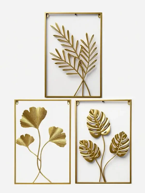 Gold Metal Wall Decor Set