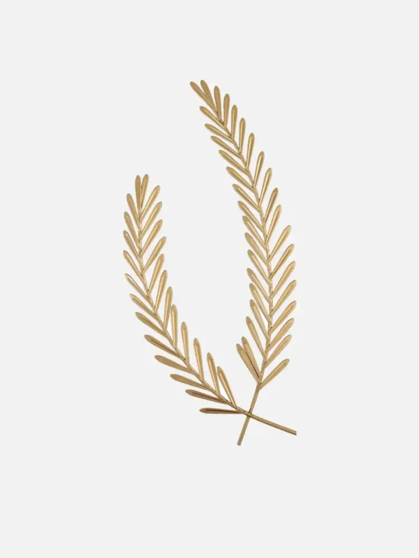 Gold Metal Olive Branch Wall Decor