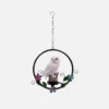 Solar - Powered Hanging Metal Owl Decor