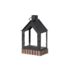 House - Shaped Iron - Glass Lantern Decor
