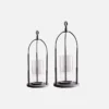 Industrial Iron - Glass Lantern Decor