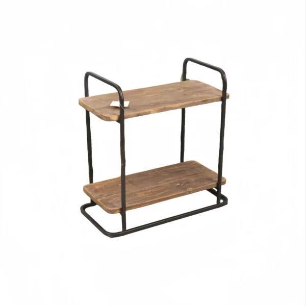 Industrial - Style 2 - Tier Wooden Shelf