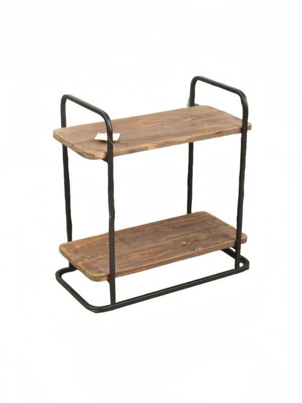 Industrial - Style 2 - Tier Wooden Shelf Industrial - Style 2 - Tier Wooden Shelf