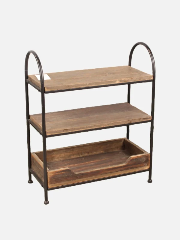 Industrial - Style 3 - Tier Wood & Metal Shelf Industrial - Style 3 - Tier Wood & Metal Shelf