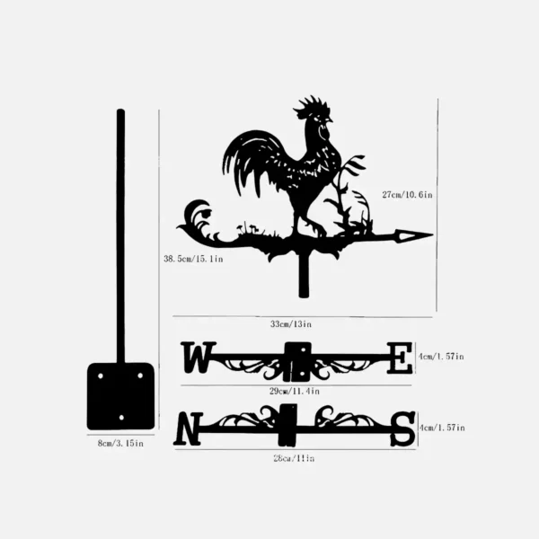 Custom Metal Rooster Weathervane