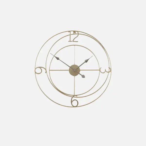 Minimalist Gold Metal Wall Clock