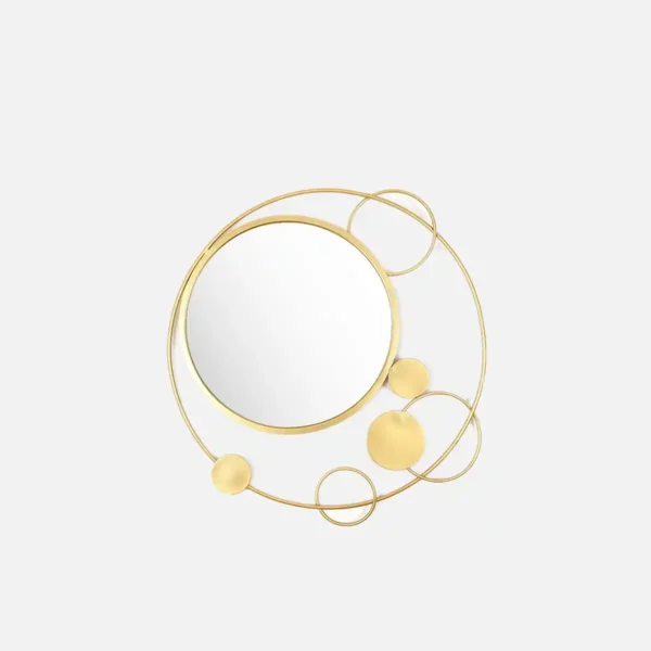 Modern Gold Metal Circular Wall Mirror Modern Gold Metal Circular Wall Mirror