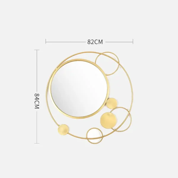 Modern Gold Metal Circular Wall Mirror Size Modern Gold Metal Circular Wall Mirror