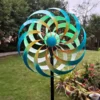 Solar - Powered Rainbow Wind Spinner