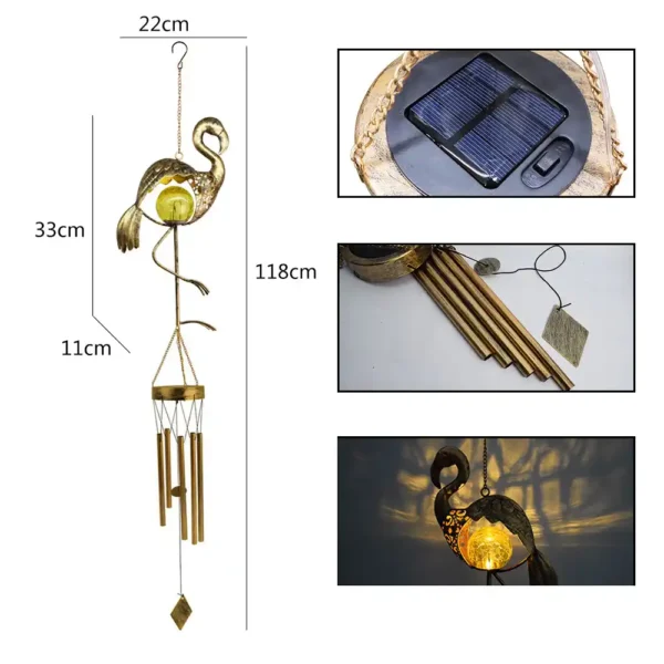 Solar - Powered Star Wind Chime