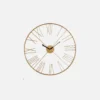 Gold Industrial Wall Clock