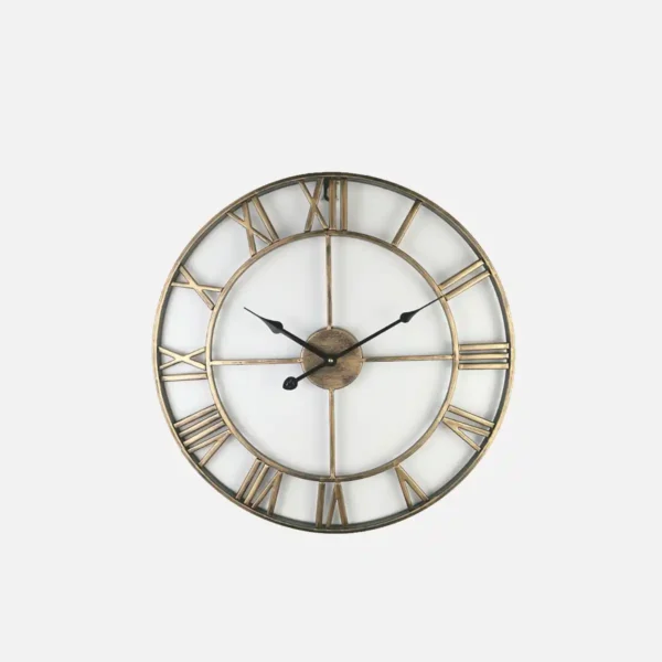 Vintage Bronze Roman Numeral Wall Clock Vintage Bronze Roman Numeral Wall Clock