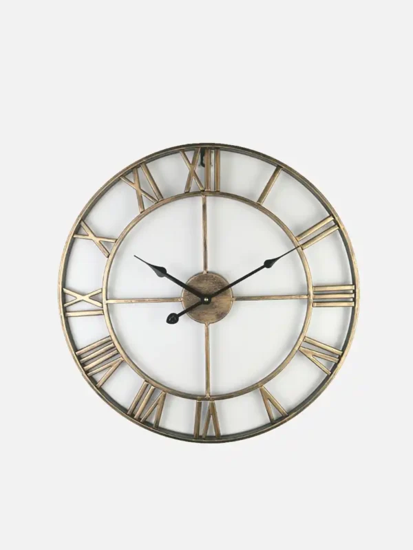 Vintage Bronze Roman Numeral Wall Clock Vintage Bronze Roman Numeral Wall Clock