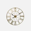 Vintage Floral Metal Wall Clock